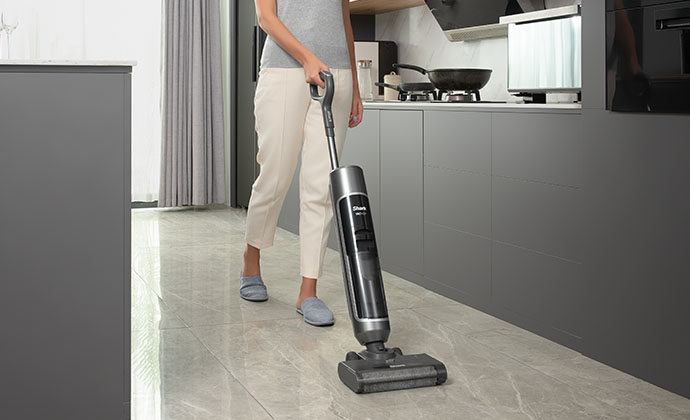 吸拖洗一体的洗地机真的绝！打扫效率很高，每天家里干净得和样板间一样。